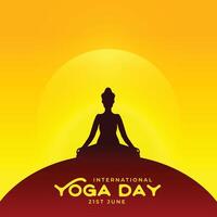 21st june international yoga day background for a healthy life vector