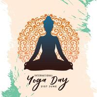 Perfecto internacional yoga día antecedentes en indio estilo vector