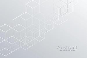 hexagonal lines style abstract white background vector