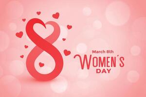 bokeh style happy womens day lovely background vector