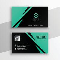 geometric black style business card design vector