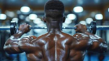 AI generated Man Working Out at the Gym photo