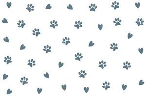 cute and playful footprint pattern background for fauna fun vector