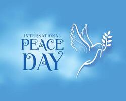 beautiful world peace day event poster with smoke effect vector