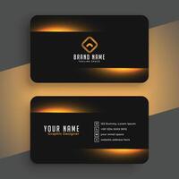 Corporate black and golden elegant business card template vector