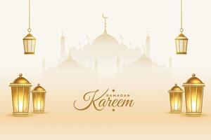 card design of ramadan kareem eid festival design vector
