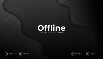 dark black web offline gaming template design vector