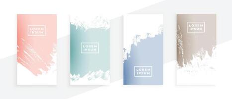 elegante pastel colores grunge pancartas conjunto vector