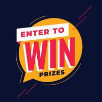 signup web contest and win big prizes background design vector