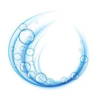 water swoosh bubble background design vector