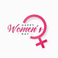 womens day card with female symbol vector