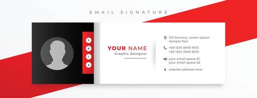 business email sign card template in horizontal layout design vector