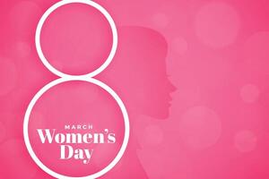 lovely pink happy womens day event banner vector