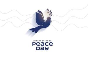 21st september international peace day event card a symbol of humanity vector