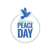 happy world peace day love background for social issue vector