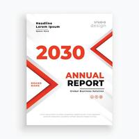 corporate annual report template for yearly magazine or booklet vector