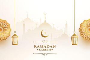 arabic ramadan kareem decorative seasonal greeting background vector