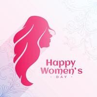 happy womens day wishes card design vector