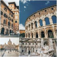 AI generated Set of photos from Rome. Italy