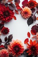 AI generated Autumn Dahlia Flower Design photo