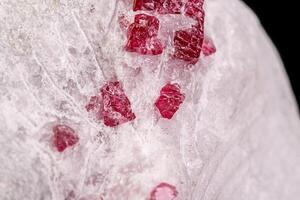 macro mineral stone spinel black background photo