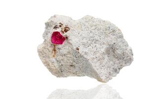 macro mineral stone tourmaline on a white background photo