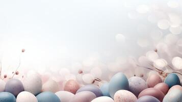 AI generated A serene, minimalist Easter abstract, featuring a delicate, intricate pattern in a soft photo