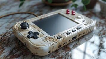 AI generated Portable gaming console for playing video games on the go photo