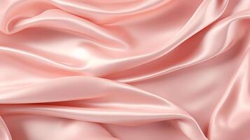 AI generated pink silk fabric texture photo