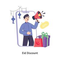 Eid Discount Flat Style Design Vector illustration. Stock illustration