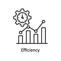 Efficiency vector outline icon design illustration. Manufacturing units symbol on White background EPS 10 File