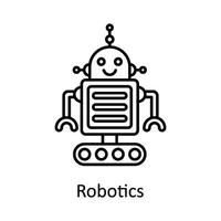 Robotics vector outline icon design illustration. Manufacturing units symbol on White background EPS 10 File