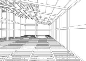 3d ilustración de edificio estructura vector