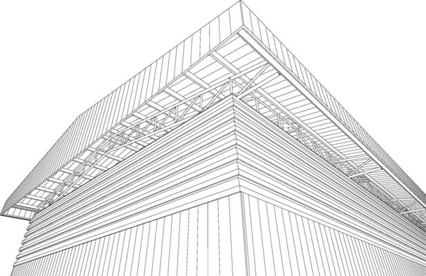 3D illustration of industrial project