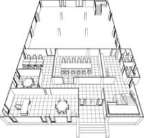 3D illustration of industrial project vector