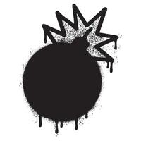 Spray Painted Graffiti Bomb icon Sprayed isolated with a white background. vector