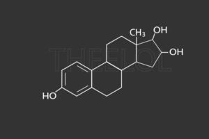 theelol molecular esquelético químico fórmula vector