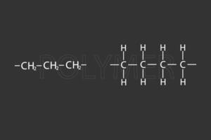 Polymer molecular skeletal chemical formula vector