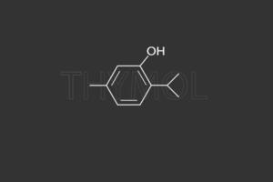 Thymol molecular skeletal chemical formula vector