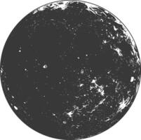 ai generado silueta lleno Luna negro color solamente vector