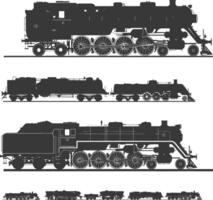 AI generated Silhouette locomotive black color only vector