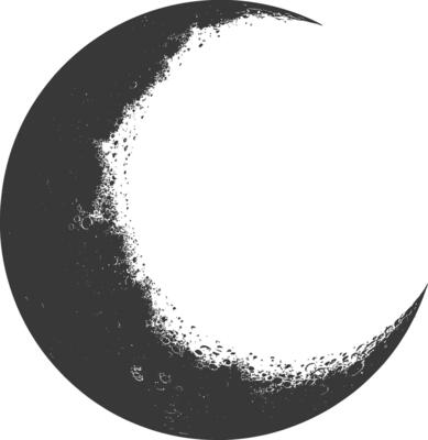 ランキング2025 generated AI Silhouette only color black Moon Crescent 邦楽