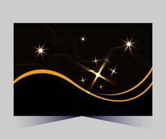 a black and gold background with a starry background vector