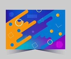 abstract background with colorful shapes and circles vector
