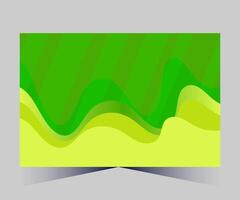 green abstract background with waves vector