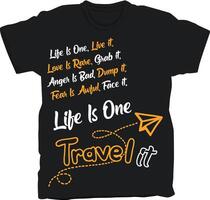 Traveling Vintage typography tshirt design with vector file included for easy editing or printing.