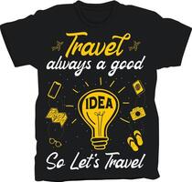 Traveling Vintage typography tshirt design with vector file included for easy editing or printing.