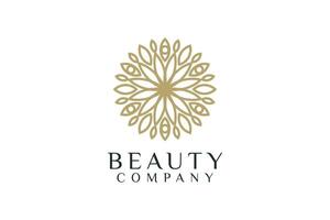 Ornament logo template with Beauty creative concept Premium Vector