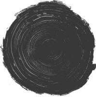 AI generated Silhouette Tree rings black color only vector