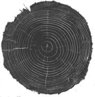 AI generated Silhouette Tree rings black color only vector